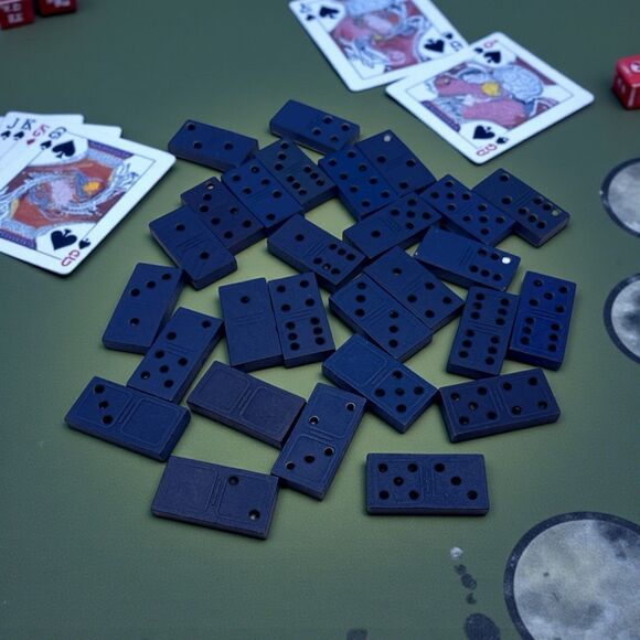 Blue and White Dominos Excellent Condition - Picture 1 of 2